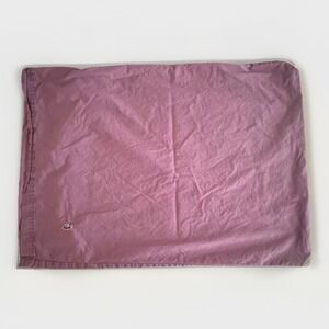 Lacoste Signature Full Fitted Sheet Pillowcase Set Plum Purple Cotton Bedding